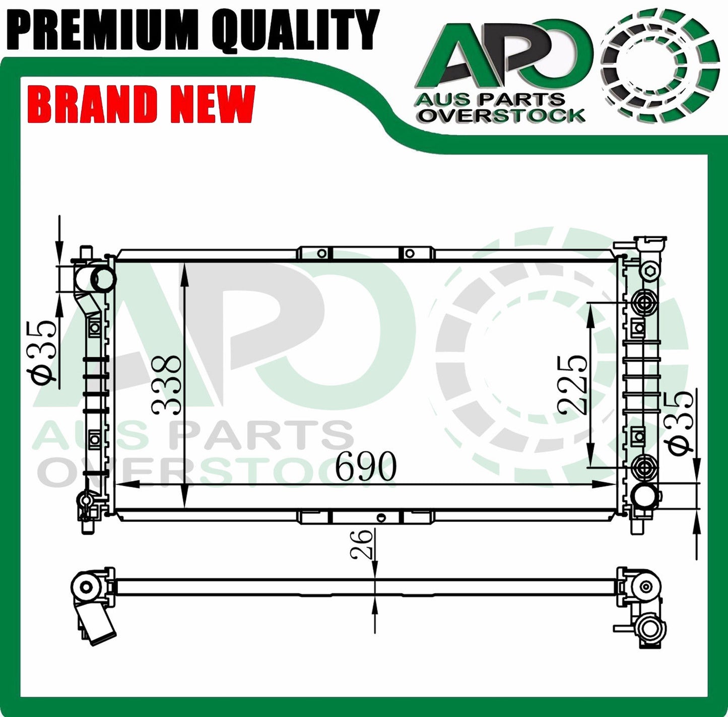 Radiator For Mazda 626 GE MX6 1.8L / 2.0L 4Cyl Auto / Manual 91-2002