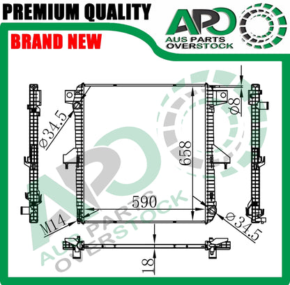 Radiator For FORD EVEREST UA II 2.0L 4Cyl Turbo Diesel 2018-On