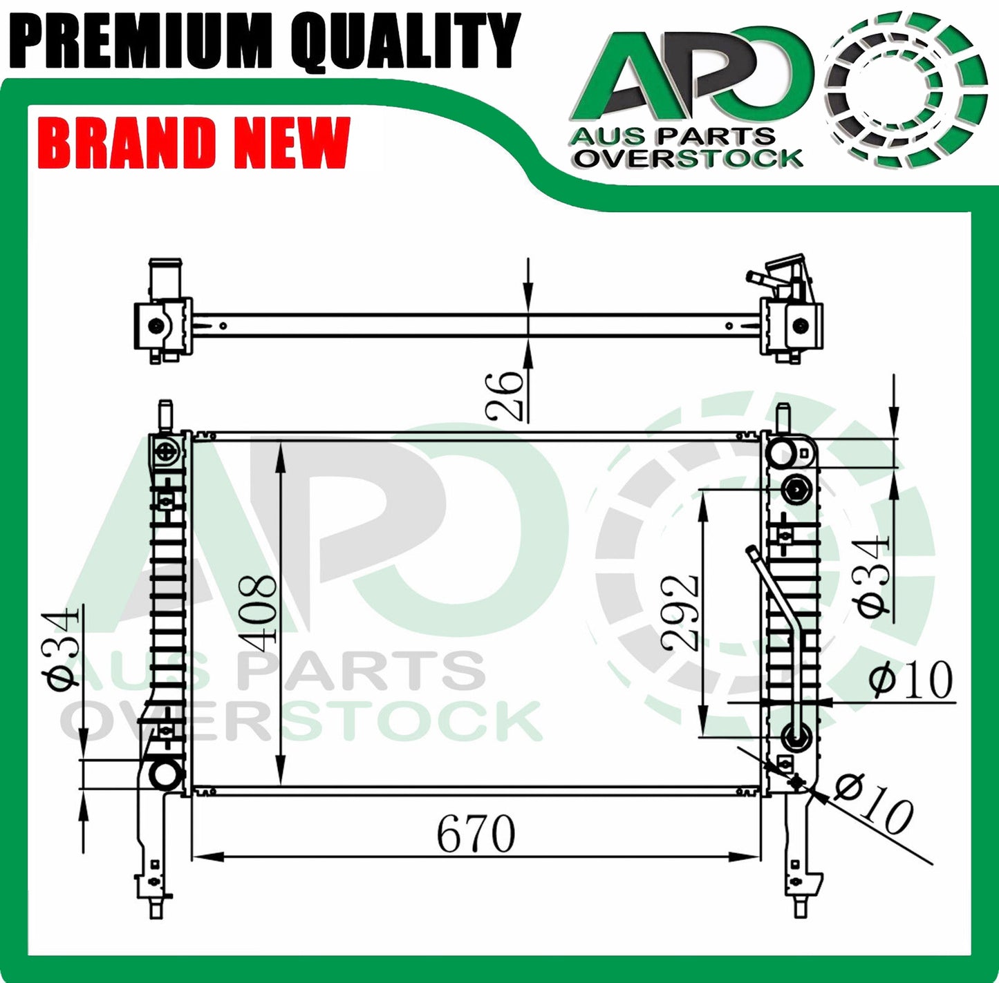 Radiator HOLDEN CAPTIVA GG 2.0 Diesel 2006-2011 Auto Manual