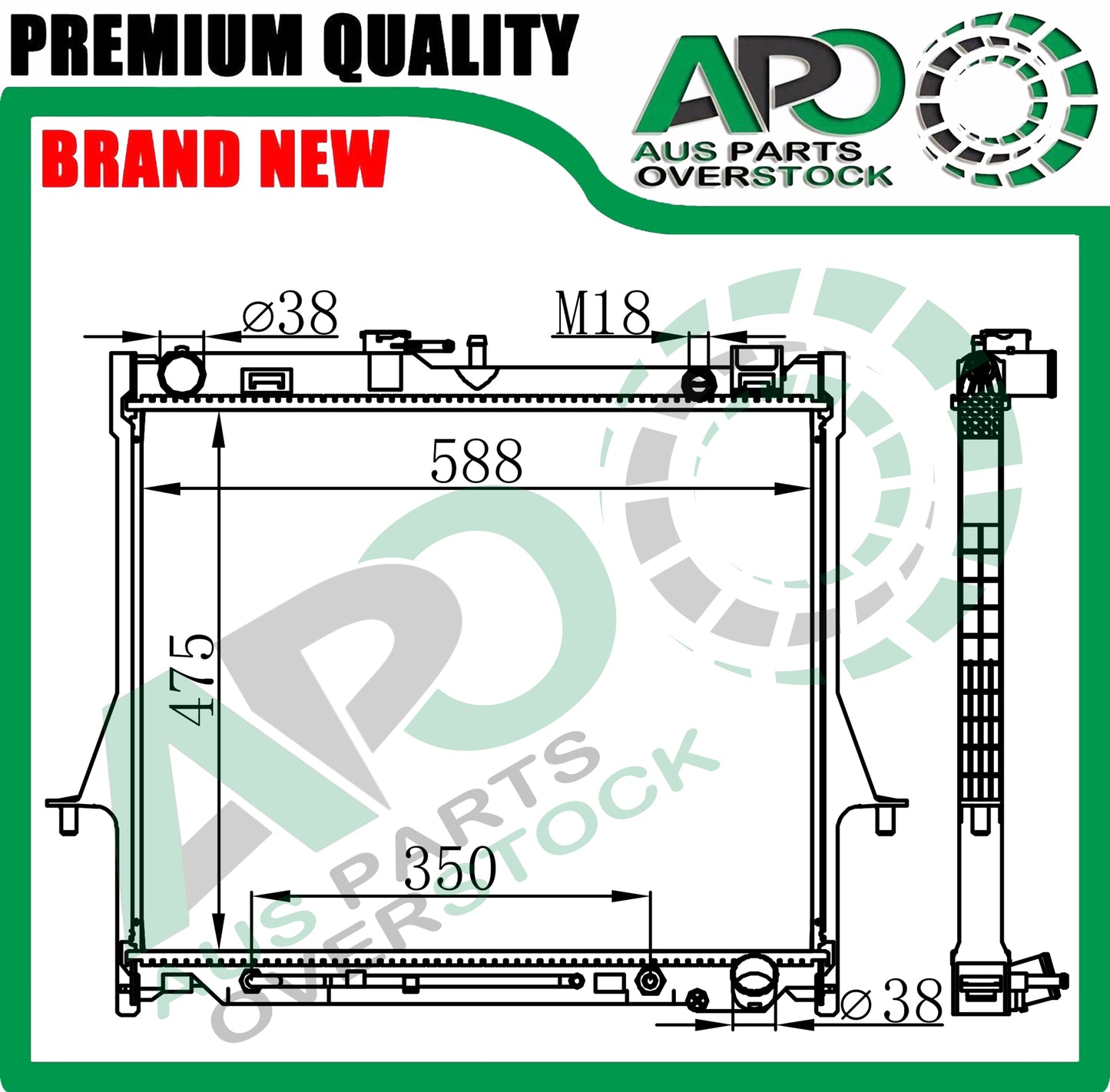Radiator For Holden Rodeo RA Colorado RC 2002–13 2.4L 3.5L Petrol/3L TD + Cap