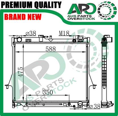 Radiator For Holden Rodeo RA Colorado RC 2002–13 2.4L 3.5L Petrol/3L TD + Cap