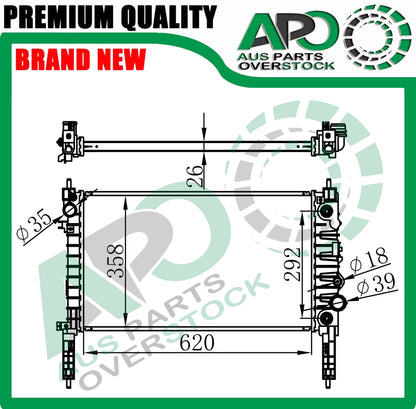 Radiator For HOLDEN TRAX TJ 1.4L Turbo Petrol Auto Manual 2013-On