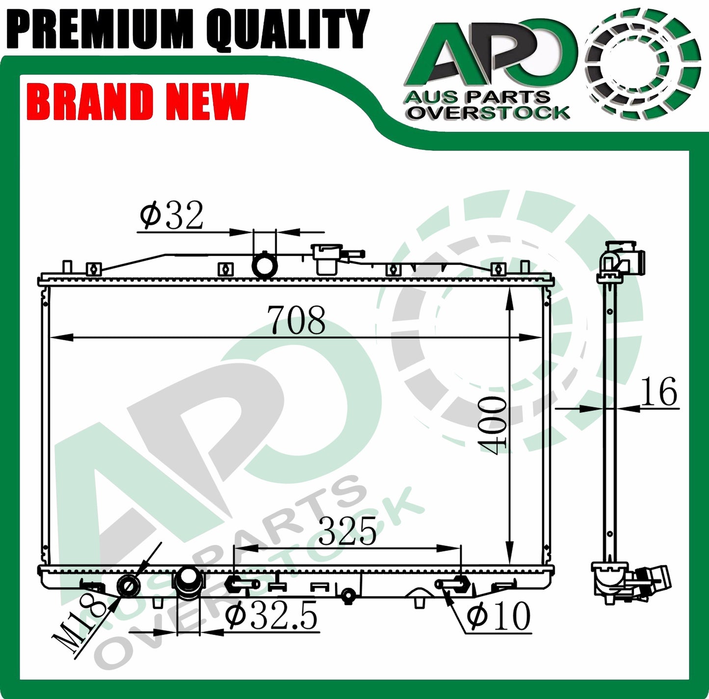 Radiator For HONDA Accord CL EURO 2.4L Auto Manual 2003-02/2008