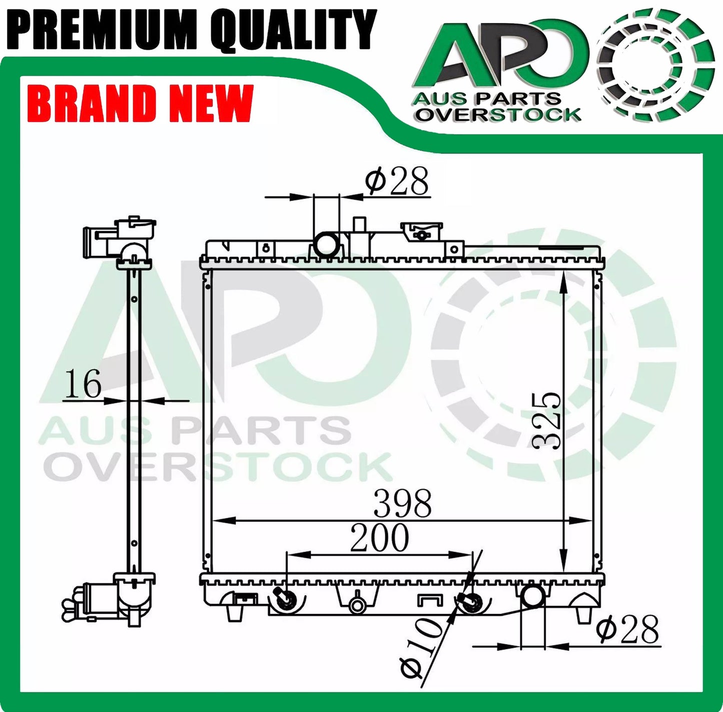 Radiator For HONDA INSIGHT 1.0L Petrol L3 3/2001-2006 Auto Manual