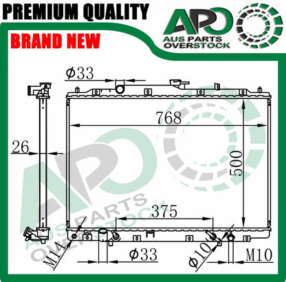 Radiator For HONDA ACURA MDX 3.5L WAGON 1/2003-12/2006 Auto Manual