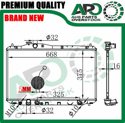 Radiator For HONDA Civic FB FK 1.8L Auto Manual 9/2011-12/2016