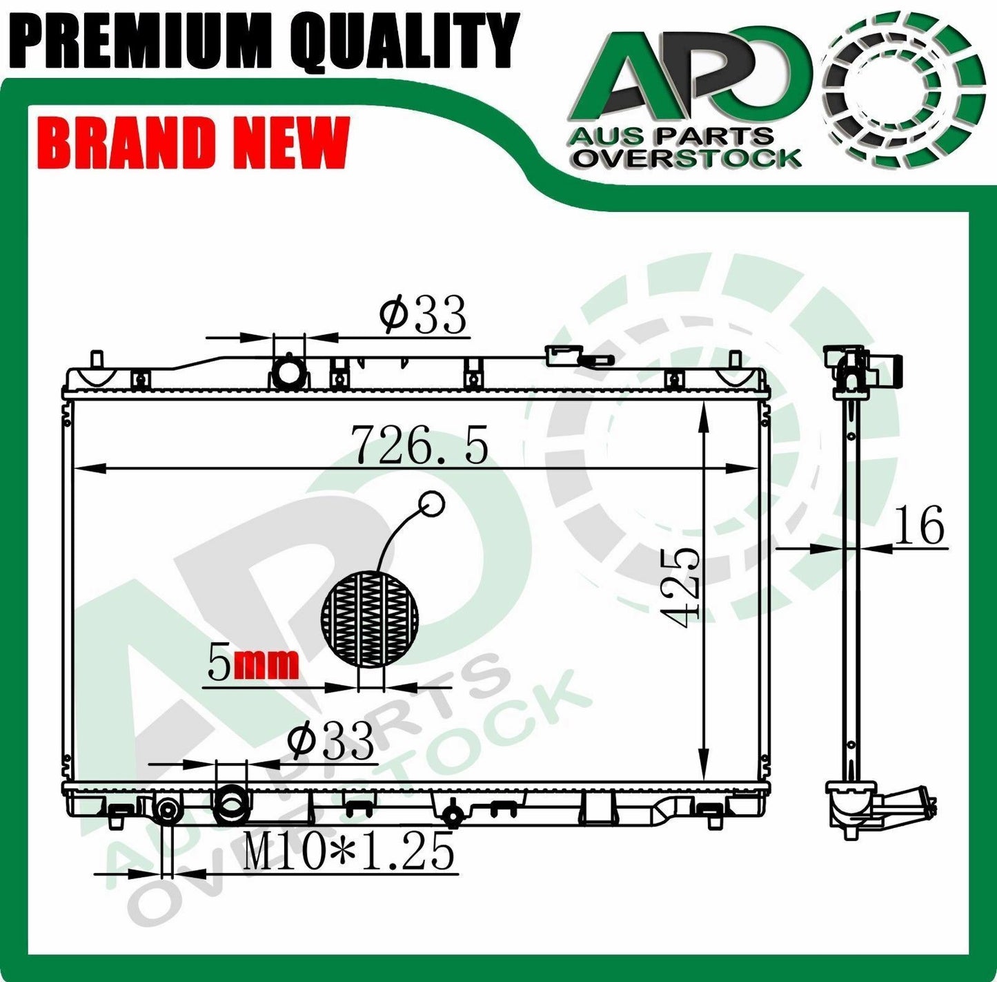 Radiator For HONDA CR-V CRV RM 2.0L 2.4L Petrol 2/2012-On + Cap