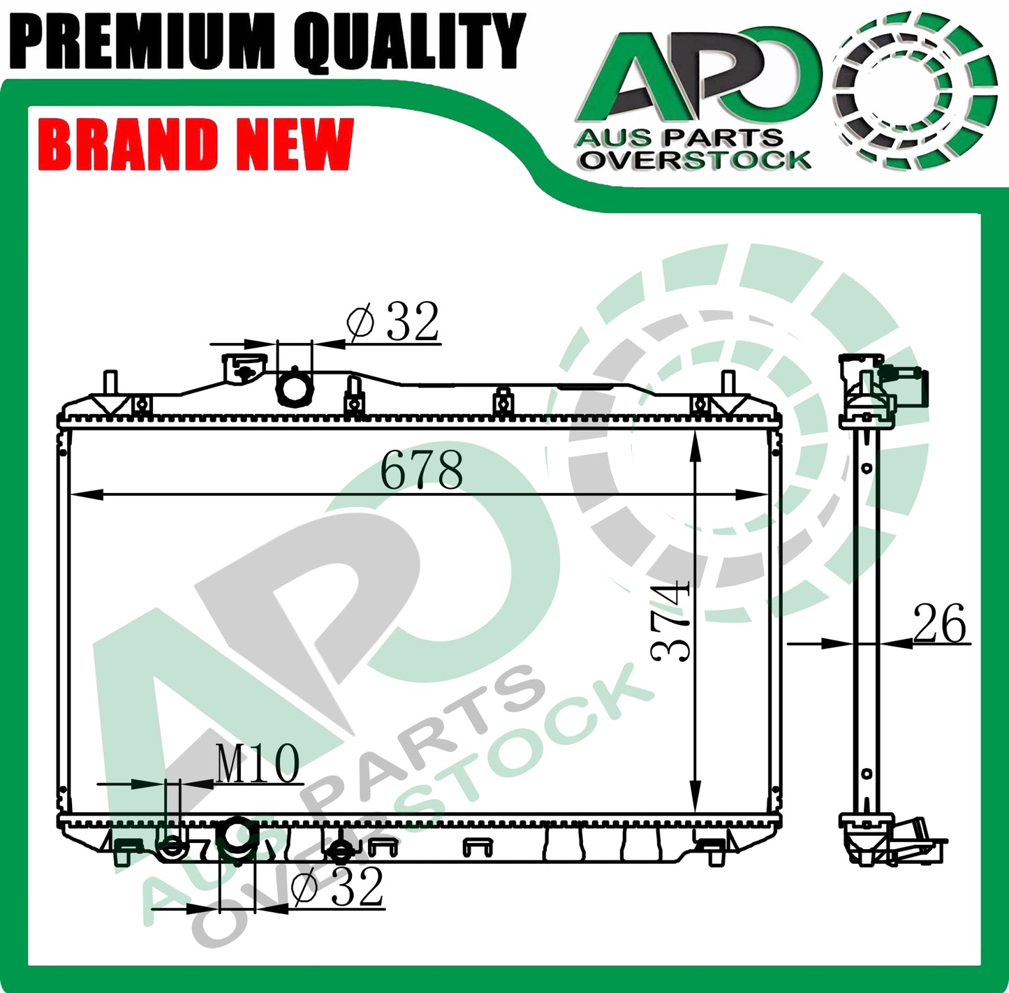 Radiator For HONDA CIVIC FK / FN Hatch TYPE R 2.0L 2006-2011