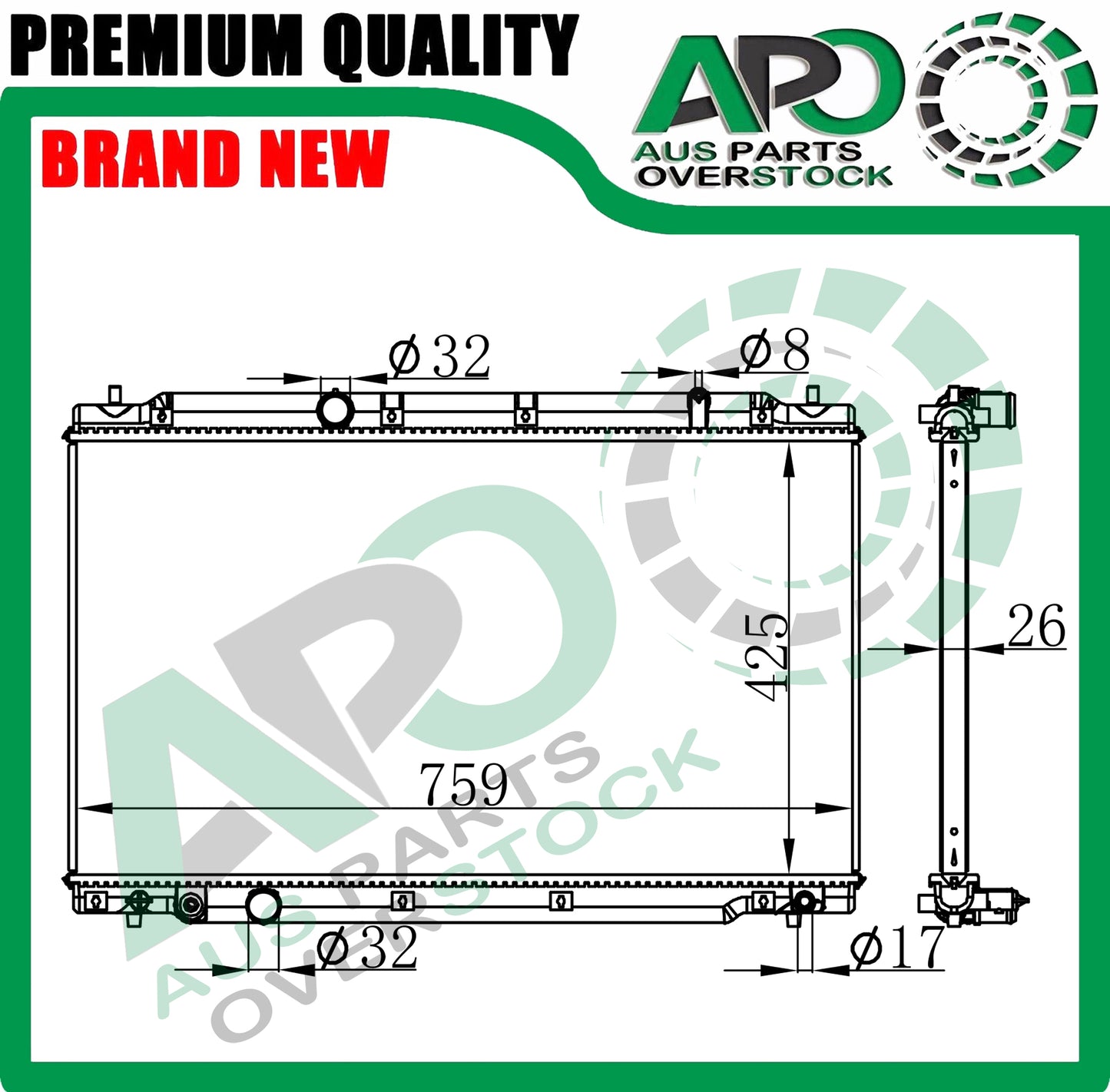 Radiator For HONDA CR-V CRV RW 1.5L Turbo Petrol 12/2016-On