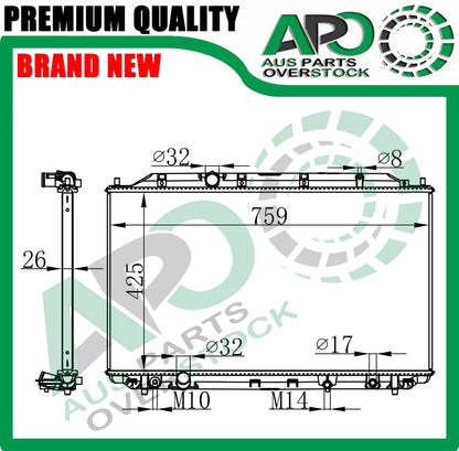 Radiator For HONDA STEPWGN RP 1.5L Turbo Petrol Auto Manual 2015-On