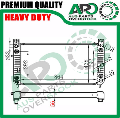 Radiator Hummer H2 6.0L V8 Auto Manual 2003-2010
