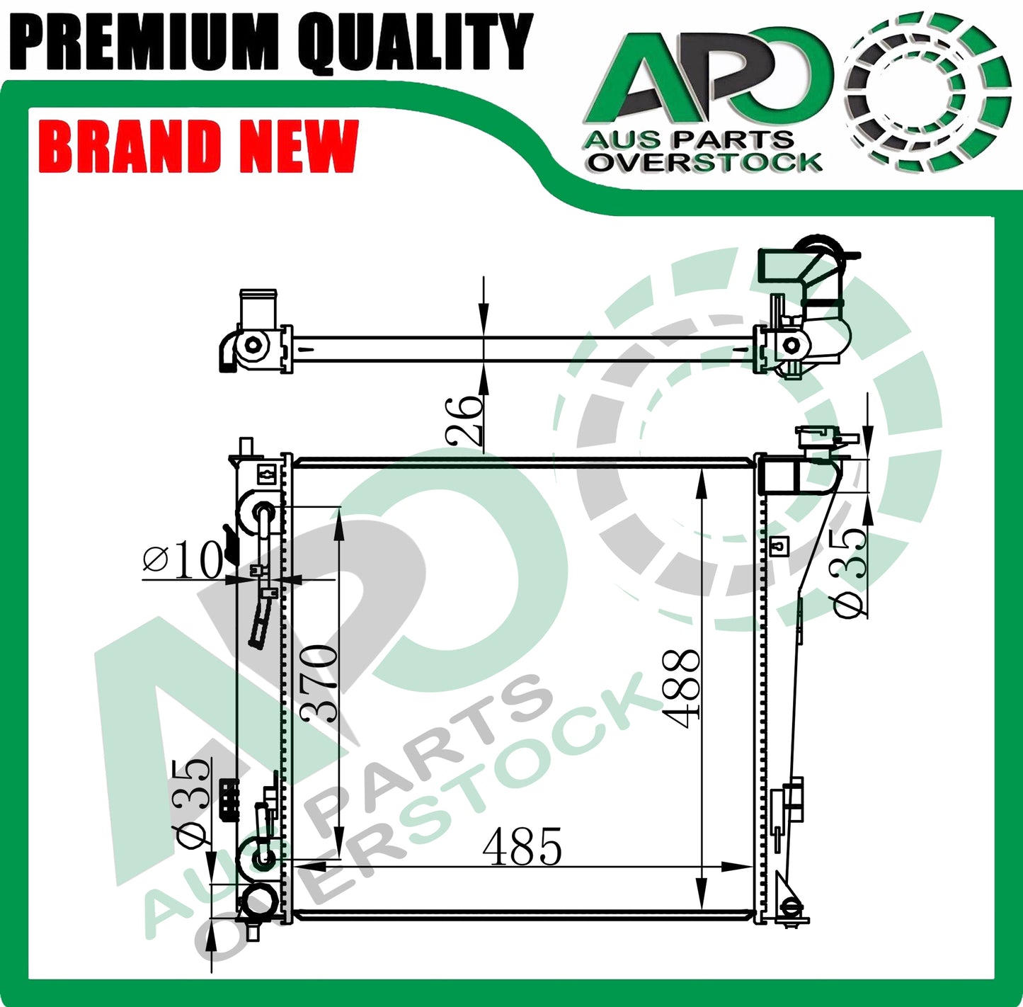 Radiator For HYUNDAI I40 VF 1.7L Turbo Diesel Auto Manual 5/2011-5/2019