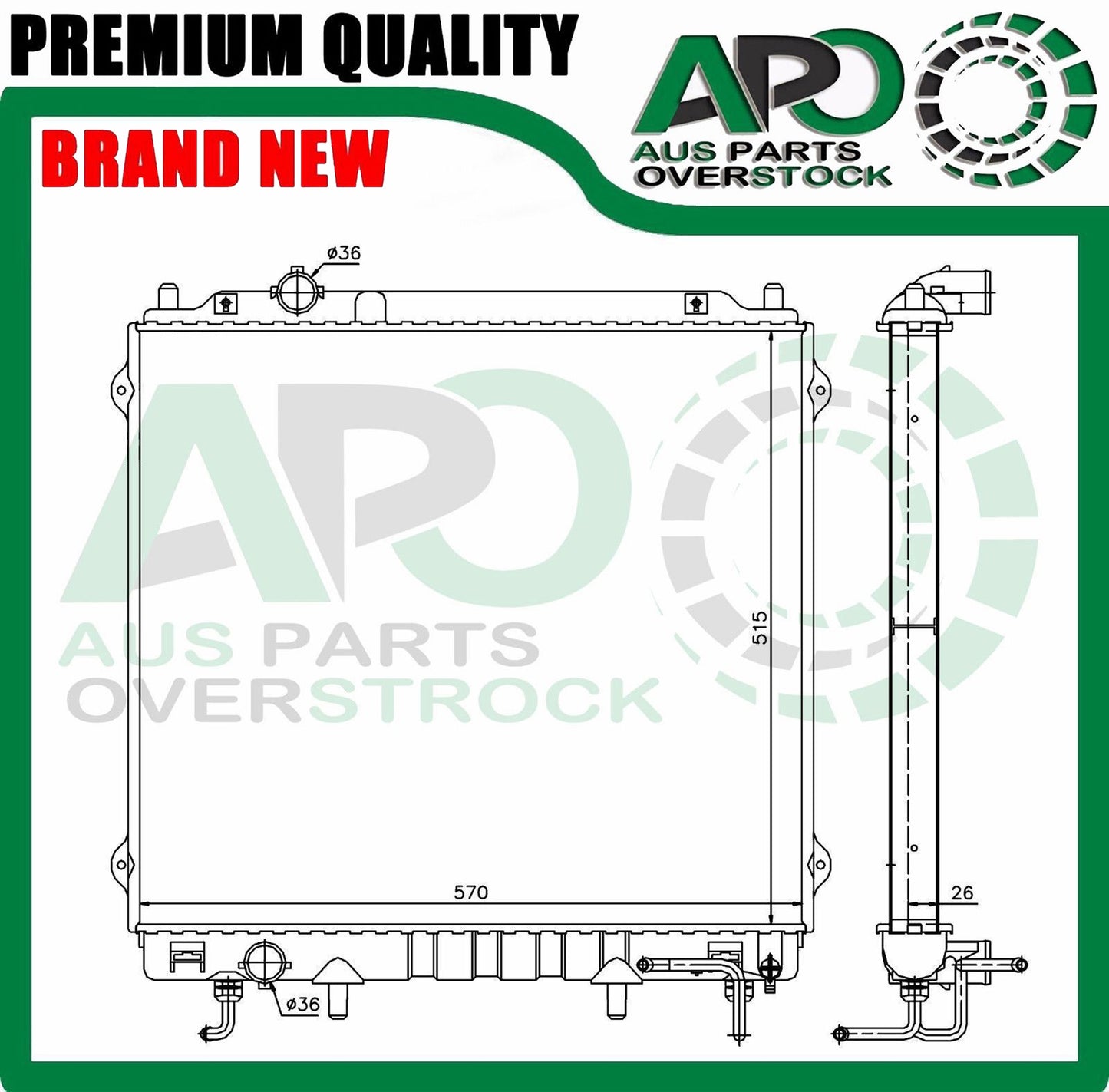Radiator For HYUNDAI TERRACAN HP 2.9L Diesel 7/2001-2007 Auto Manual