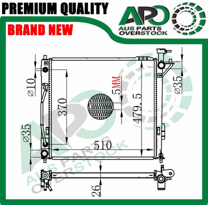 Radiator For KIA SPORTAGE SL 2.0L Diesel Auto Manual 6/2010-2015