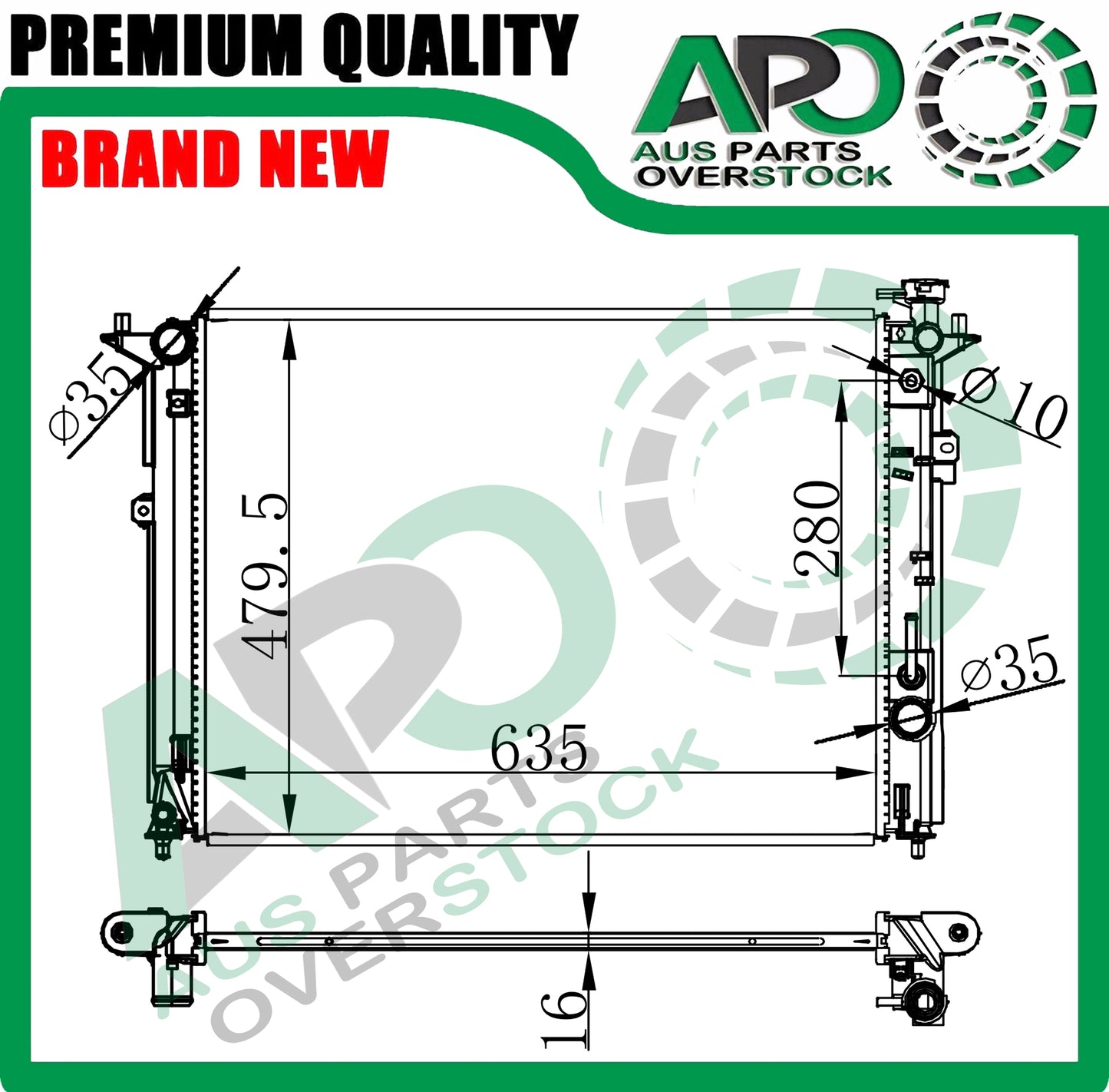 Radiator For HYUNDAI GENESIS G80 DH 3.8L PetrolAuto Manual 2015-On