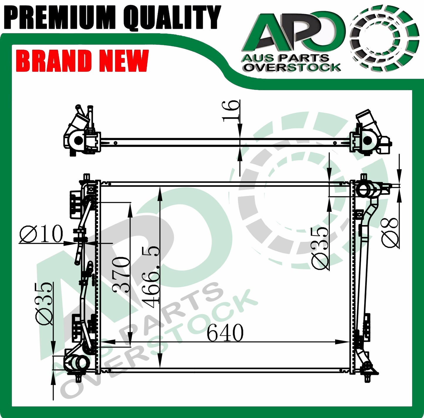 Radiator For Kia Sportage QL 2.0L Petrol 5/2015-On
