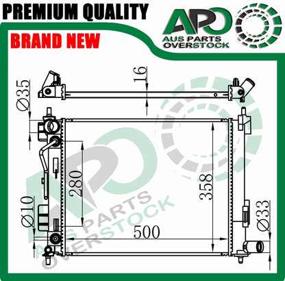 Radiator For HYUNDAI Accent RB 1.6L Petrol Auto Manual 2017-On