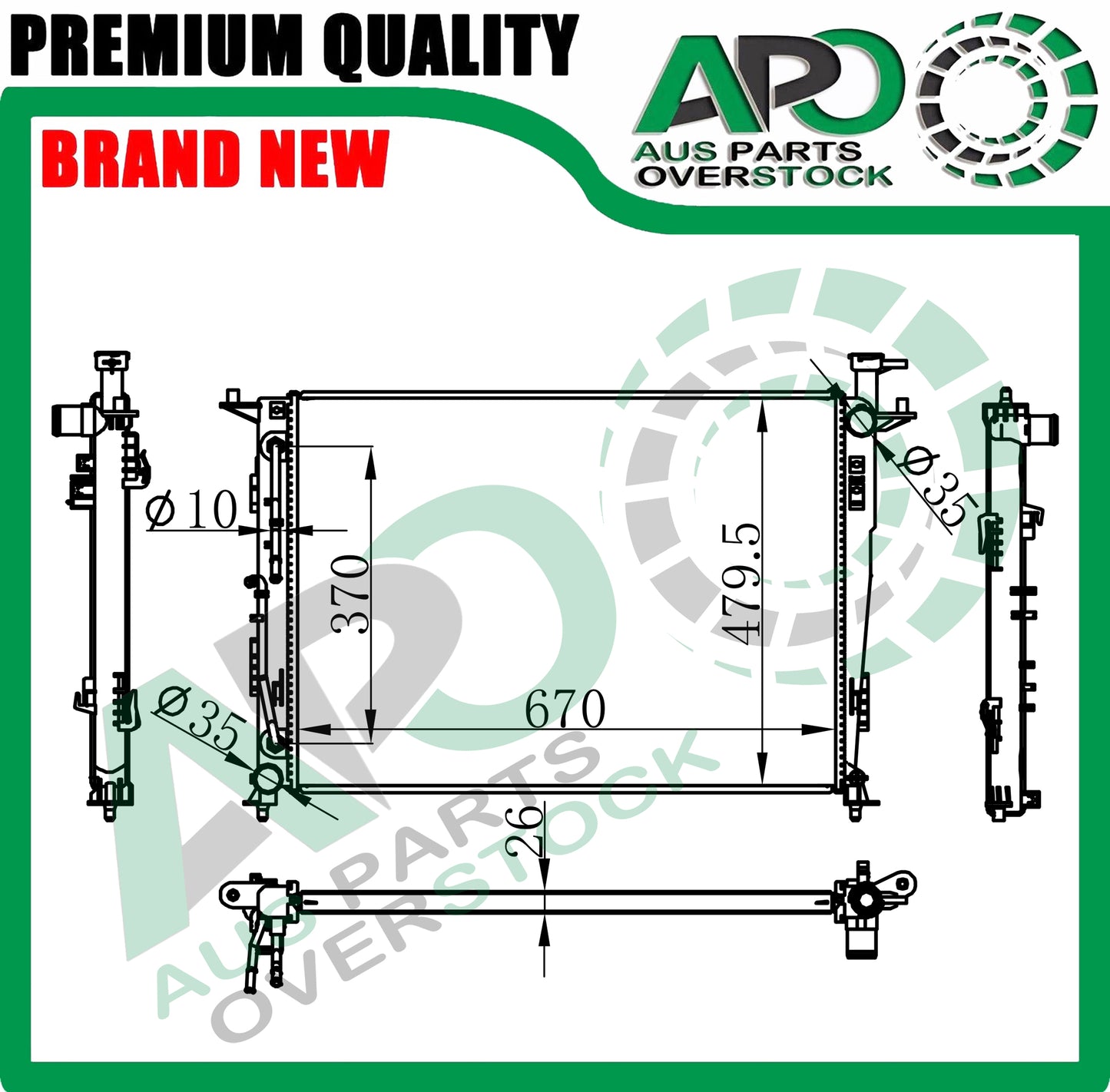 Radiator For HYUNDAI SANTA FE TM 2.4L 3.5L Petrol Auto Manual 2018-On