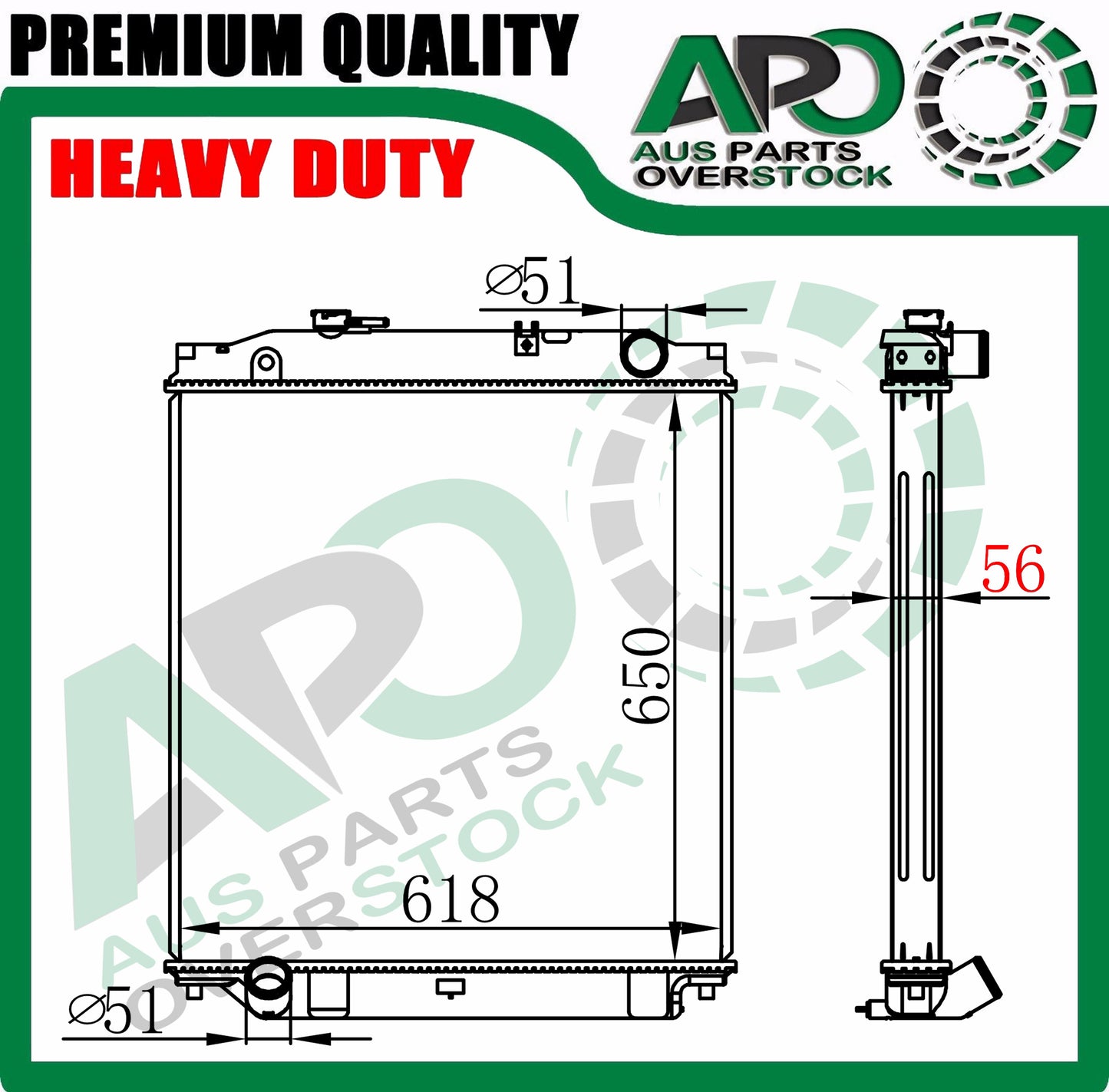 Heavt Duty Radiator For ISUZU F SERIES FFR FRR Manual 2003-On