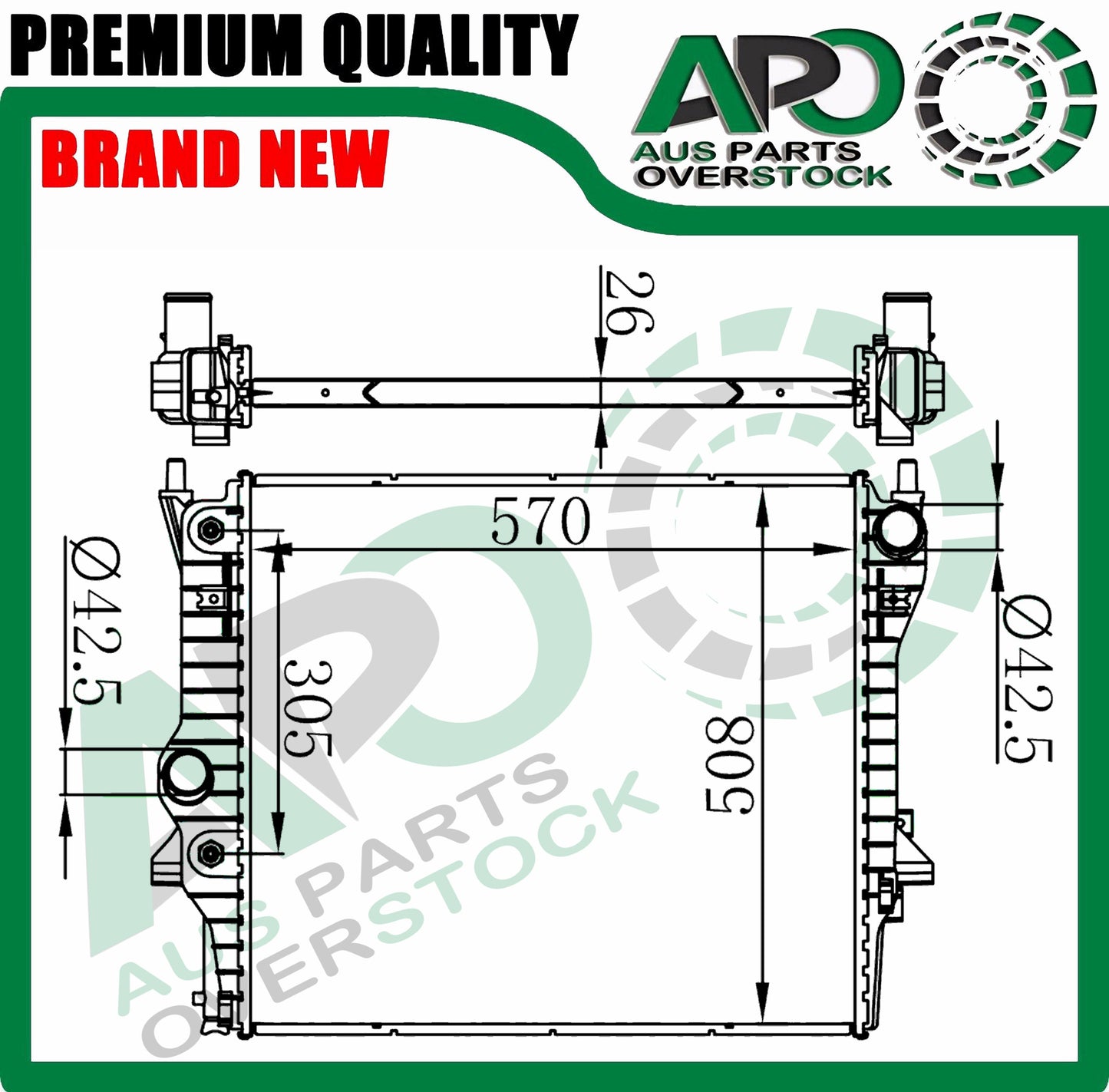 Radiator for JAGUAR XJ X350 X351 X358 3.0L 3.2L V6 / 4.2L V8 Petrol 2003-
