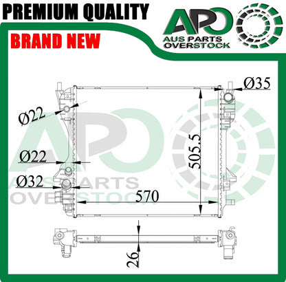 Radiator JAGUAR XJ / XF 3.0L Diesel 2009-On