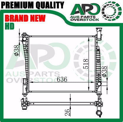 Radiator for JEEP GRAND CHEROKEE WK2 LAREDO OVERLAND Petrol 2010- AT MT With Cap