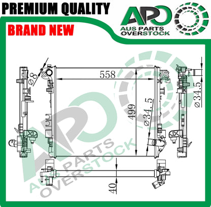 3R Full Aluminum Radiator For JEEP GLADIATOR JT 3.6L Petrol Auto Manual 2019-On
