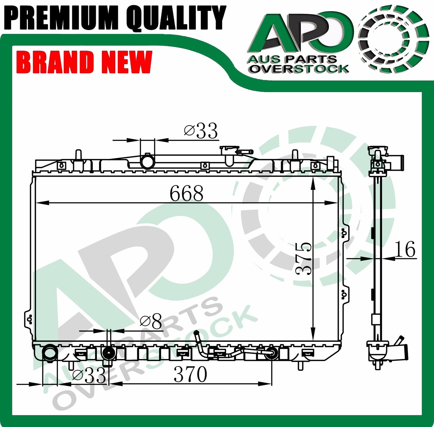 Radiator For KIA Cerato LD 2.0L 4Cyl Auto Manual 2004-2008