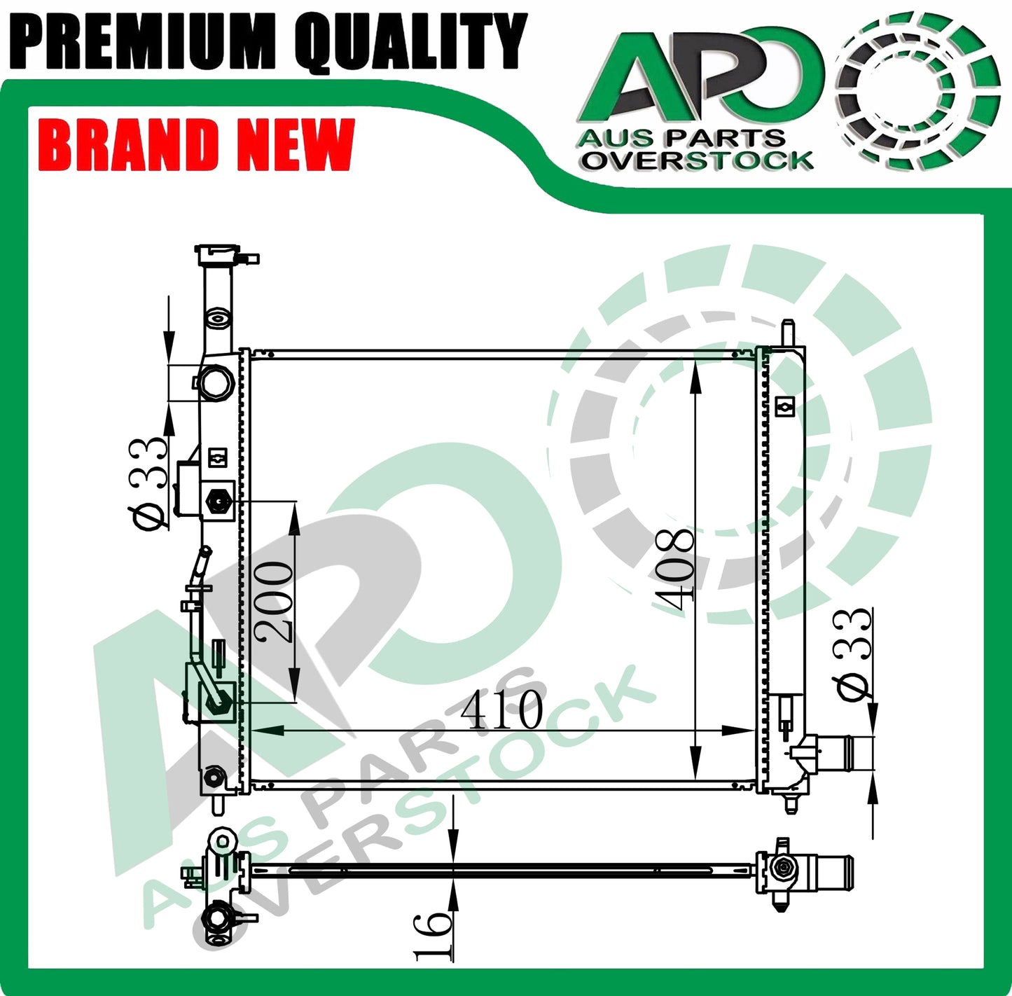 Radiator For KIA PICANTO JA 1.0T 1.25L Petrol Auto Manual 3/2017-On