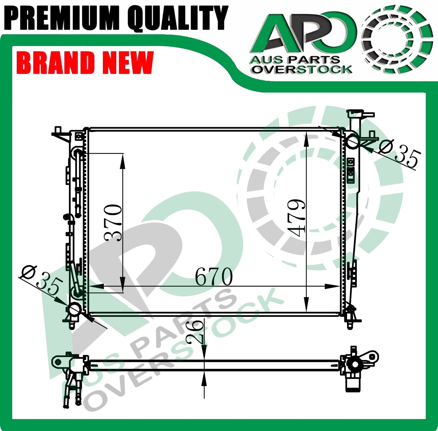 Radiator For KIA SORENTO UM 3.3L 3.5L Petrol Auto Manual 2014-2020