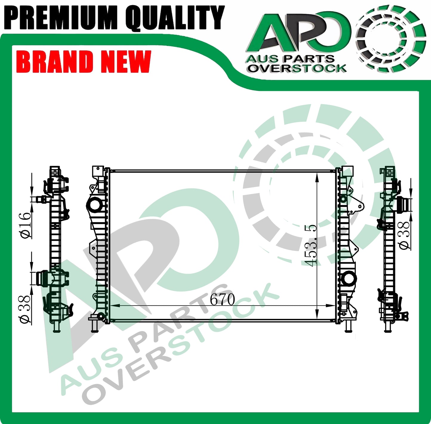 Radiator For LANDROVER DISCOVERY SPORT L550 2.0T Petrol / 2.0TD Diesel