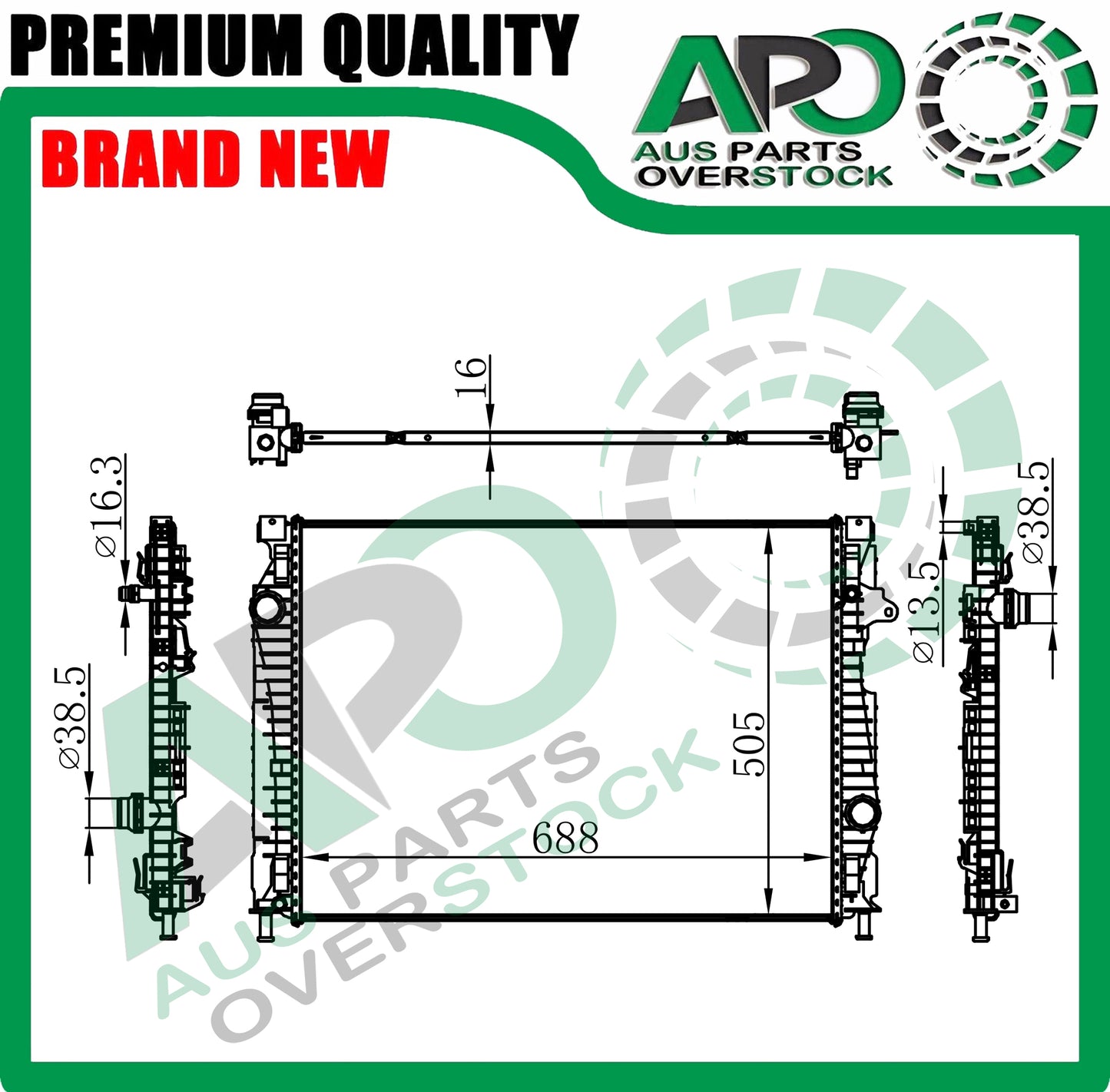 Radiator For LANDROVER DISCOVERY SPORT L550 2.0L Petrol / Diesel 2015-On