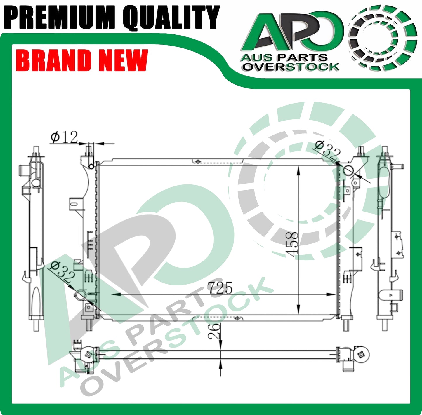 Radiator For LDV V80 2.5L Turbo Diesel 2013-2017