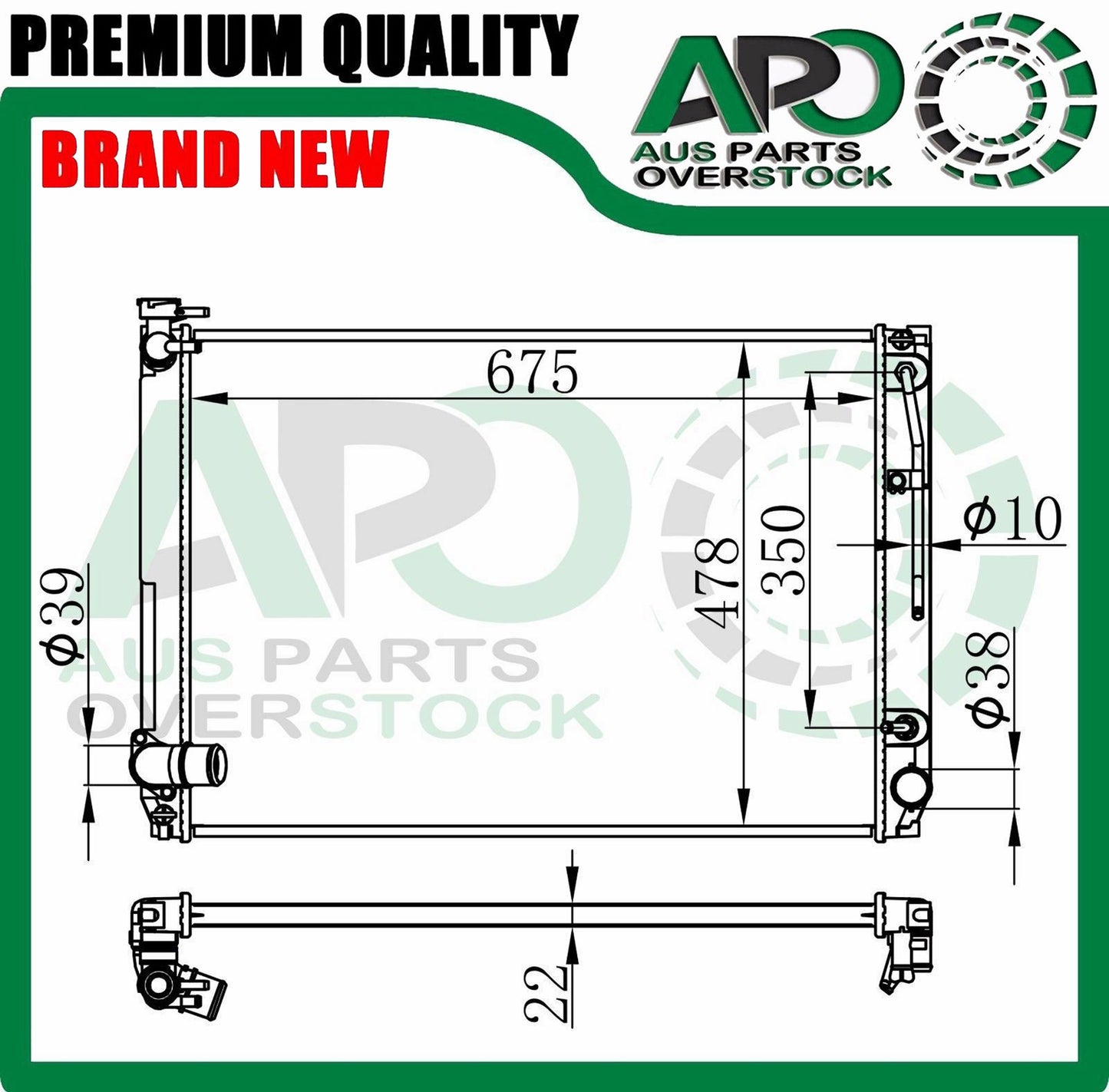 Radiator For LEXUS RX350 MCU30 MHU38 GSU35 2GRF Auto Manual 2003-2008