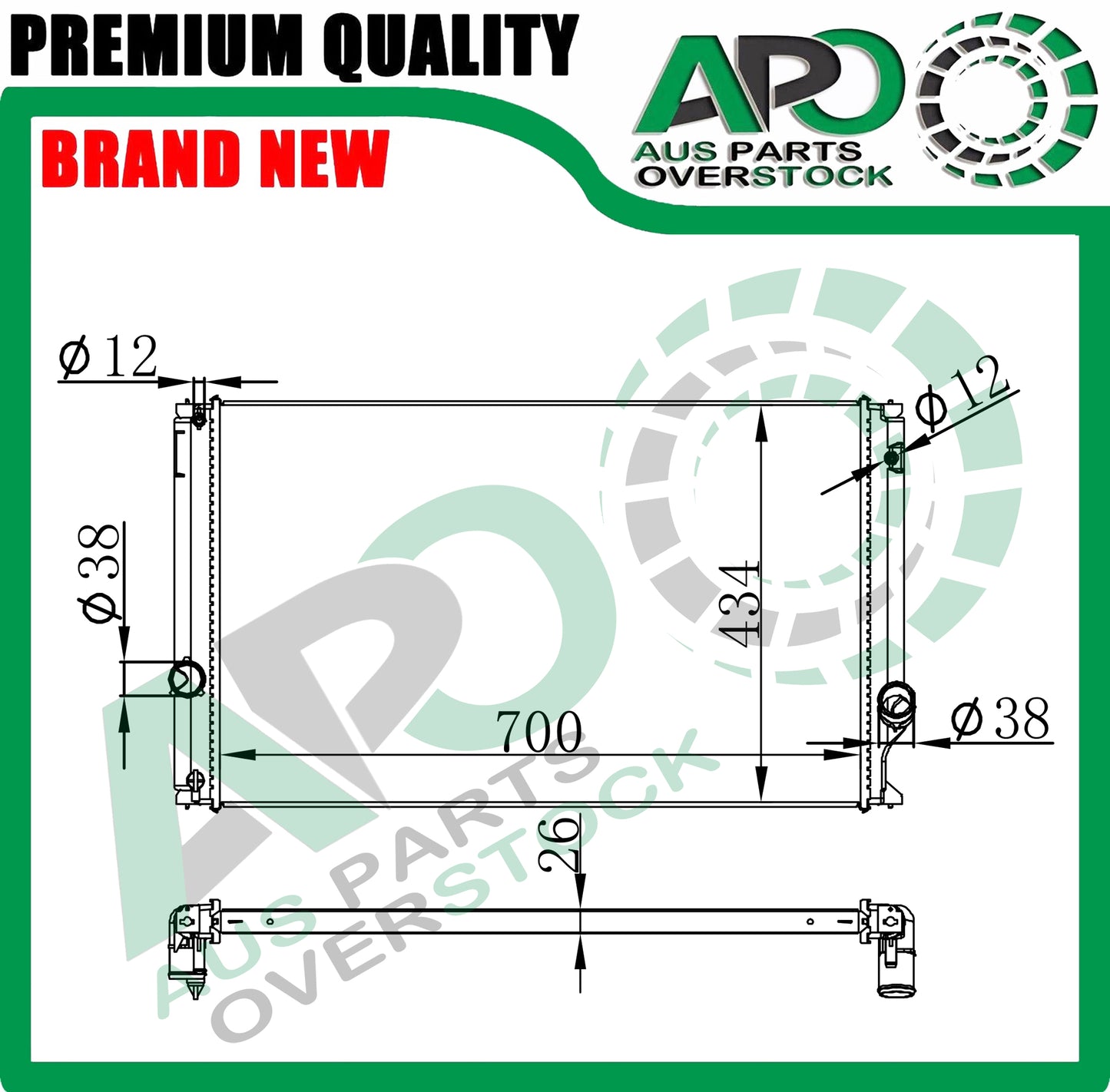 Radiator For LEXUS NX200t NX300 AGZ10R AGZ15R / NX300h AYZ10R AYZ15R 8/2014-On