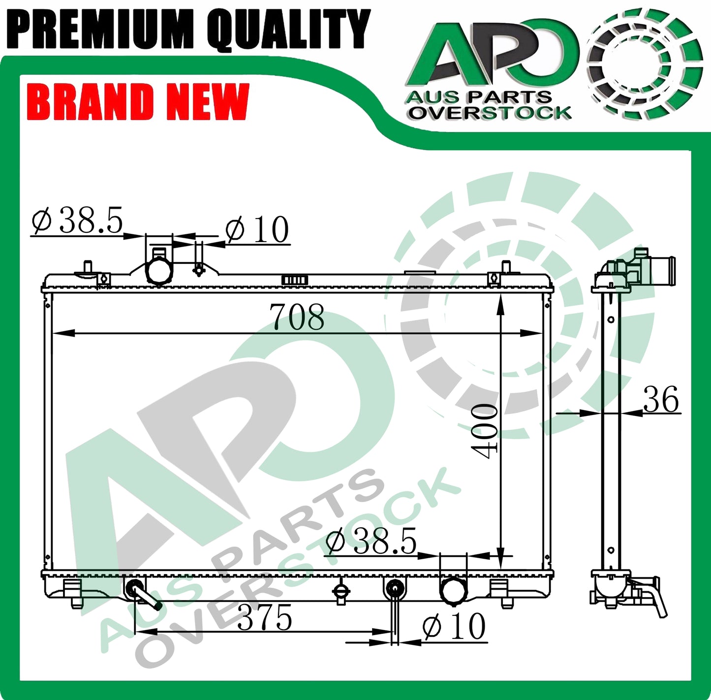 Radiator For LEXUS IS F USE20R 5.0L 8Cyl Manual Auto 9/2005-4/2013