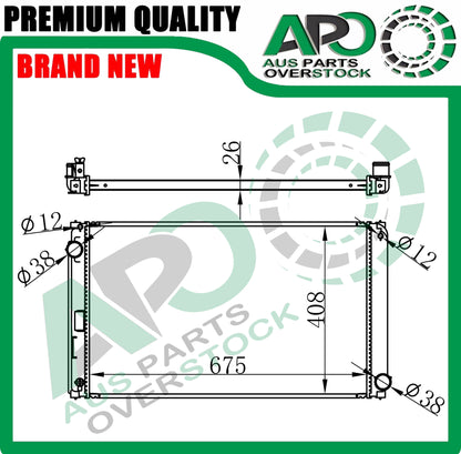 Radiator For LEXUS NX300h AYZ10R AYZ15R 2.5L Hybrid Petrol 8/2014-On