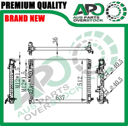 Radiator For MASERATI Ghibli Levante Quattroporte 3.0T V6 3.8T V8 2014-On