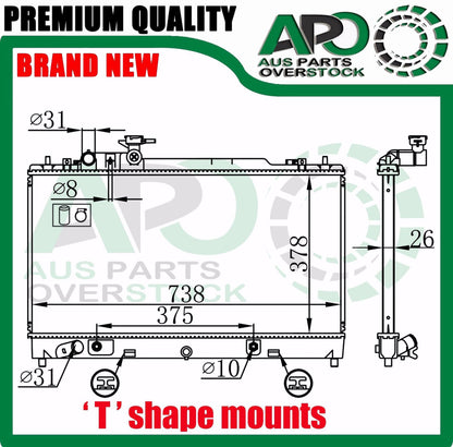 Radiator For MAZDA 6 GG Auto Manual 2002-On *Check Mount*