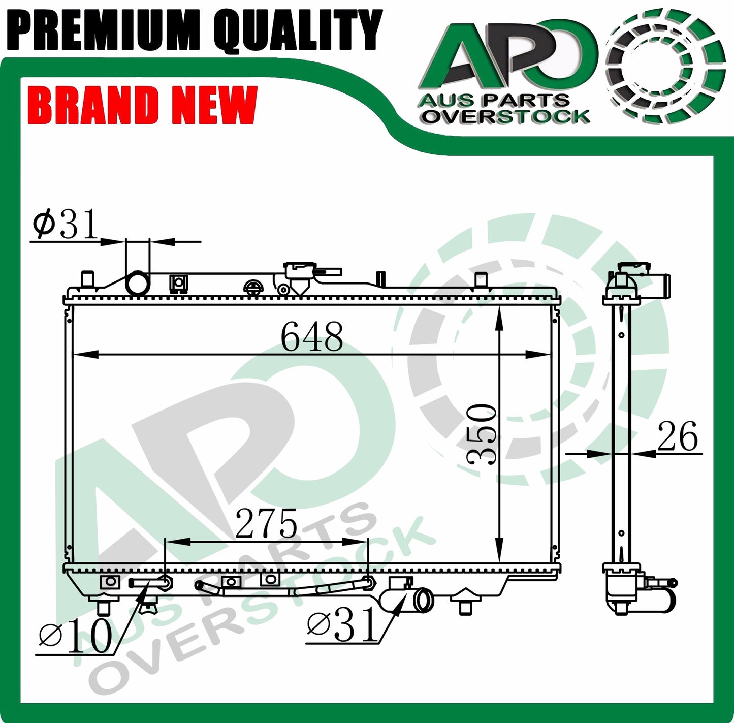 Radiator For MAZDA 323 Astina BG Auto Manual 11/1989-4/1994
