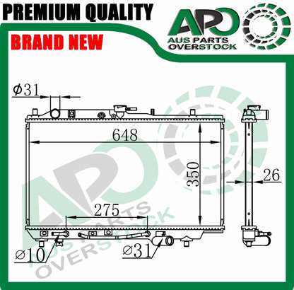 Radiator For MAZDA 323 Astina BG Auto Manual 11/1989-4/1994