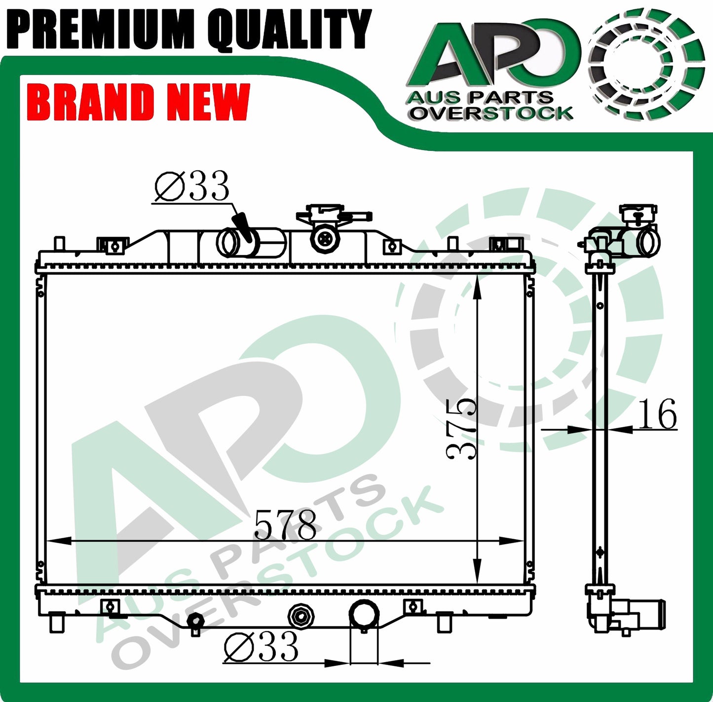 Radiator For MAZDA CX-3 DK 2.0L Petrol Auto Manual 05/2015-