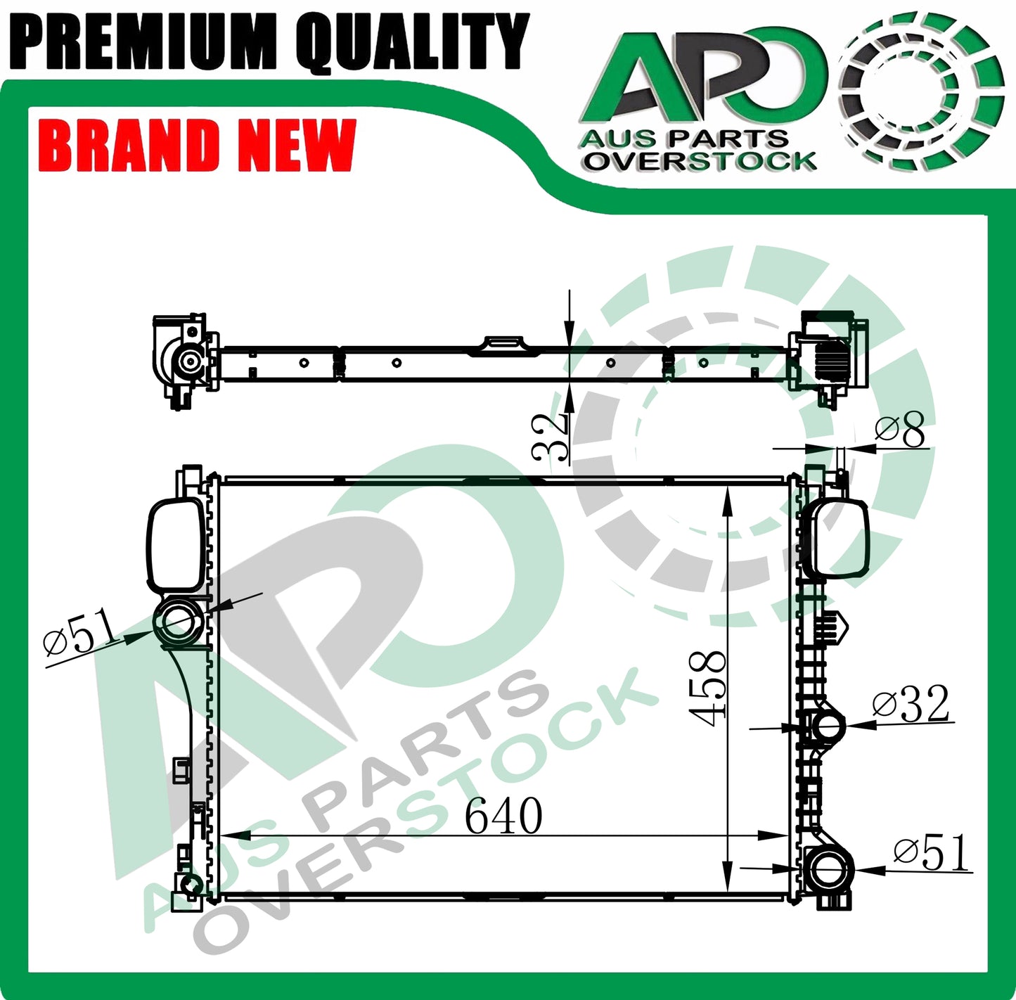Radiator For MERCEDES S Class W221 S420 S450 S500 S550 S600 S63 AMG