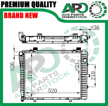 Radiator For Mercedes CLK-CLASS C208 CLK200 CLK230 KOMPRESSOR 6/1997-6/2000