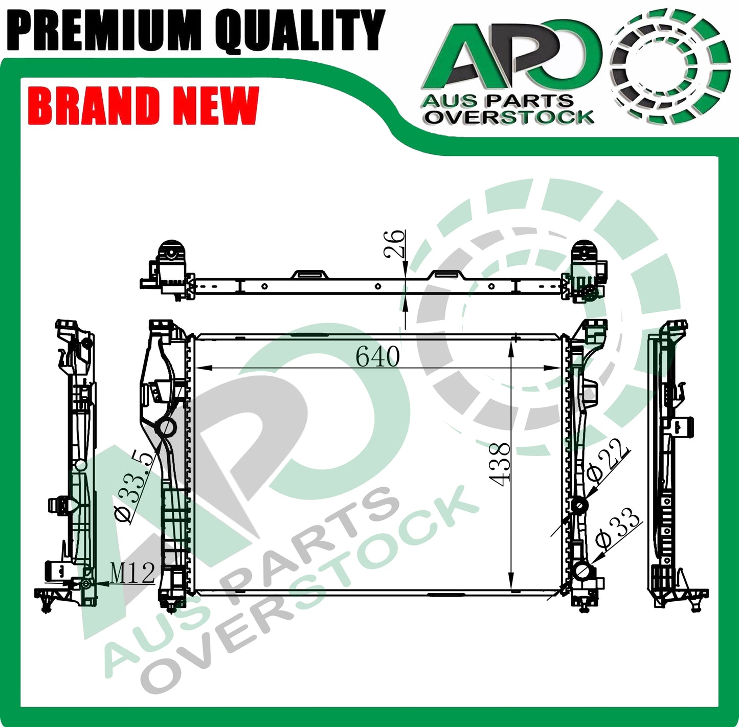 Radiator For MERCEDES GLA CLASS X156 GLA45 AMG 2014-On