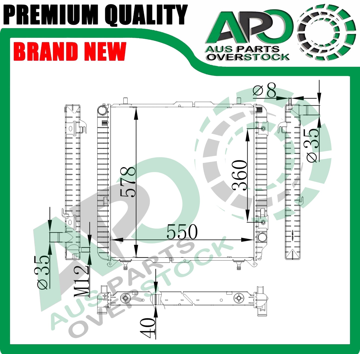 Radiator For MERCEDES G CLASS W461 W463 G63 AMG V8 1990-2018