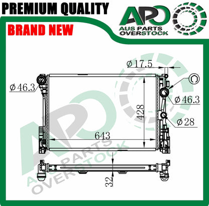 Radiator MERCEDES SLK CLASS R172 SLC CLASS W172 SLC250d SLK200 SLK350 1/2011-