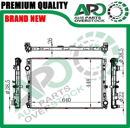 Radiator MERCEDES C-CLASS A205 C205 W205 S205 Hybrid Petrol 2018-On