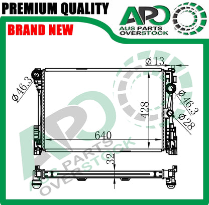 Radiator MERCEDES SL-CLASS R231 SL350 SL400 SL500 Petrol 12/2011-On