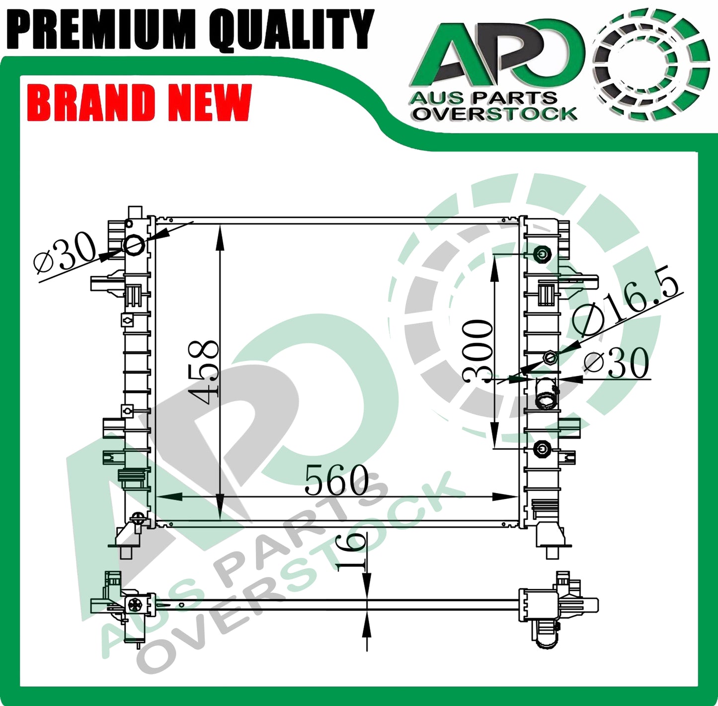 Radiator For MG ZST AZS1 1.3L Turbo Petrol Auto Manual 2020-On